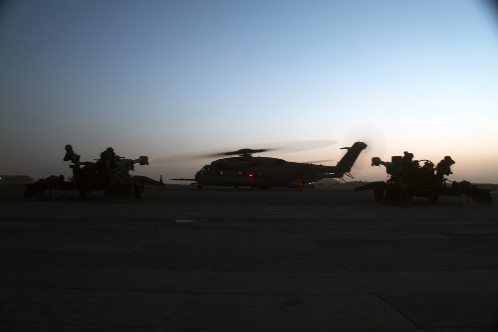 Marines Air-lift Howitzers, Humvee to Kajaki Dam