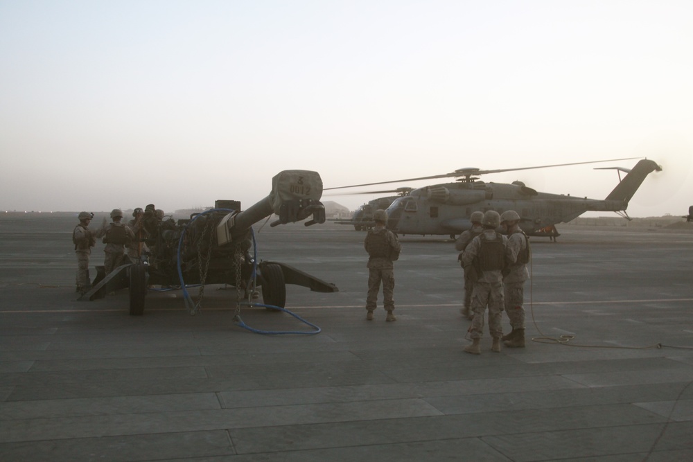 Marines Air-lift Howitzers, Humvee to Kajaki Dam