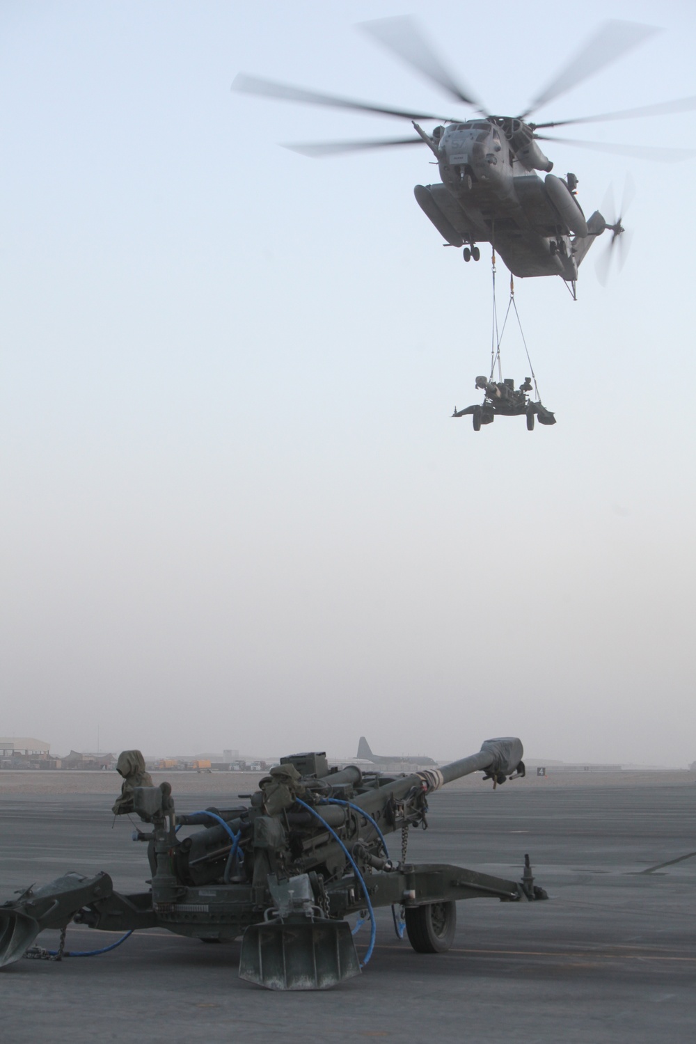 Marines Air-lift Howitzers, Humvee to Kajaki Dam