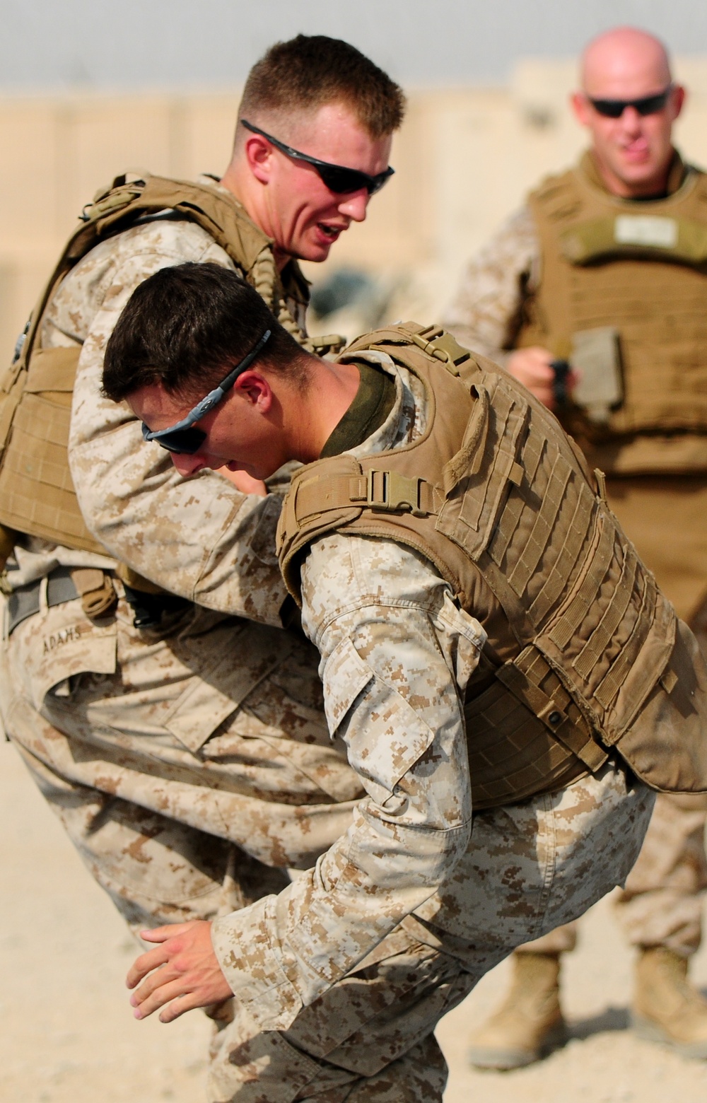 Marines From 215th Corps Partner Team Conduct Landing Zone Drill for Marine Corps Martial Arts Belt Advancement