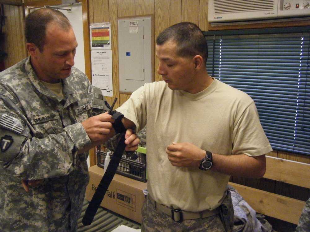 First aid training continues for infantry battalion Soldiers, even in the mist of redeployment