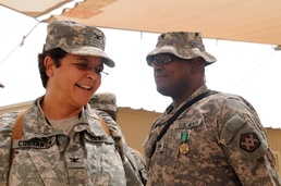 Sustainment Brigade gives Combat Action Badges and Bronze Star Medals to departing Soldiers