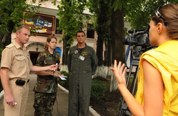 Ukrainian media interview Sea Breeze staff