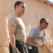 Soldiers fill sandbags for exercise