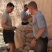Soldiers fill sandbags for exercise
