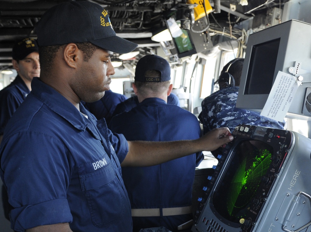 USS Blue Ridge action