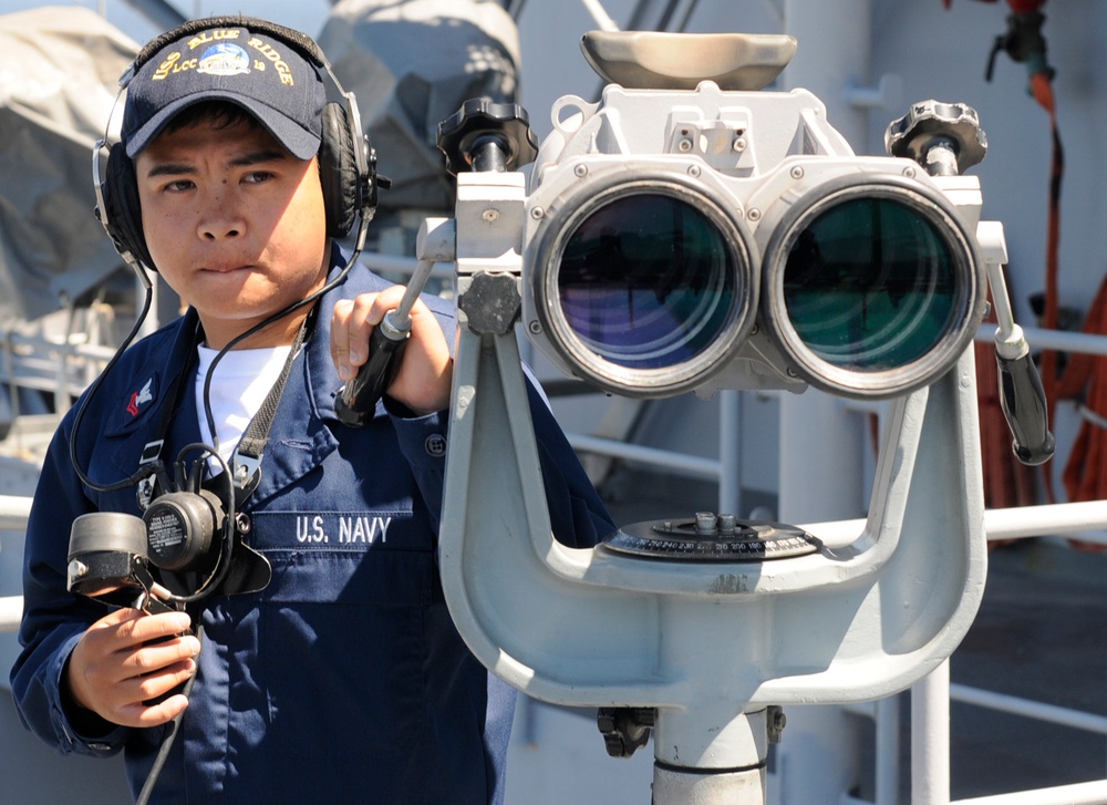 USS Blue Ridge action