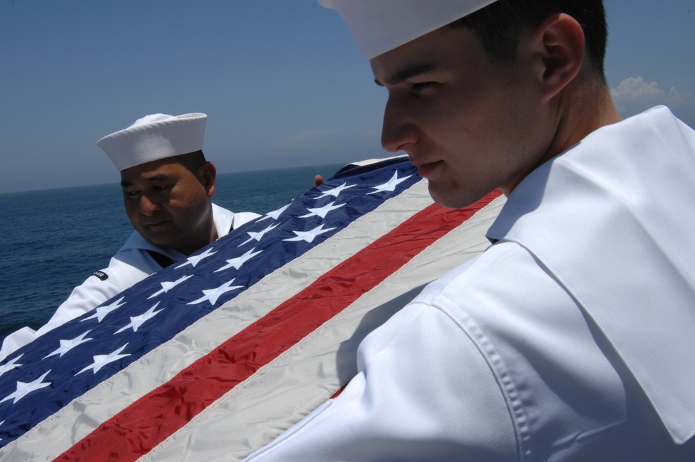 USS Makin Island Burial at Sea