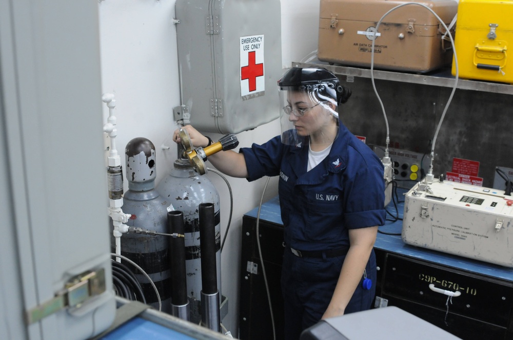 Sailors conduct daily operations on USS WASP