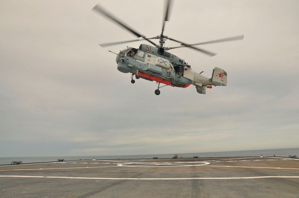 USS Mount Whitney joint exercise with Russian navy