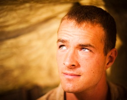 Face of Defense: Big Marine Unfazed by Enemy Bomb Blast