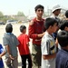 Artillerymen, policemen find thankful crowd during aid mission