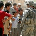 Artillerymen, policemen find thankful crowd during aid mission