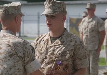 Cherry Point Marine earns Purple Heart