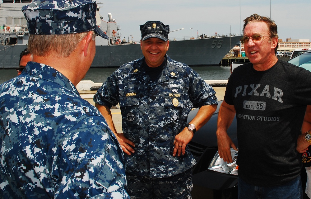 Tim Allen Takes a Tour of Ships Aboard NAVSTA Norfolk