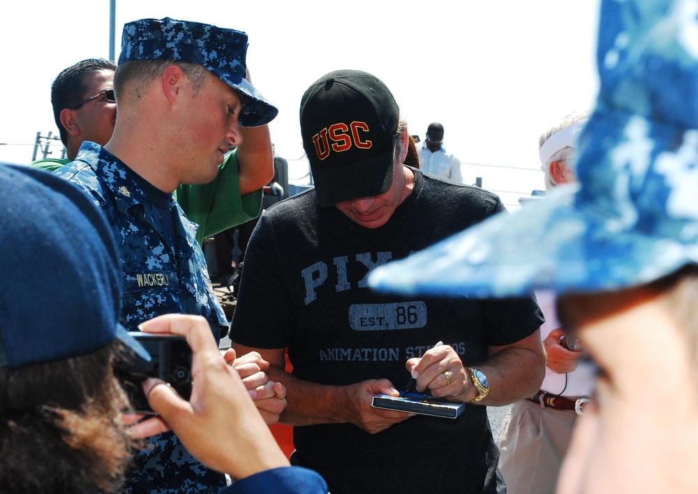 Tim Allen Takes a Tour of Ships Aboard NAVSTA Norfolk