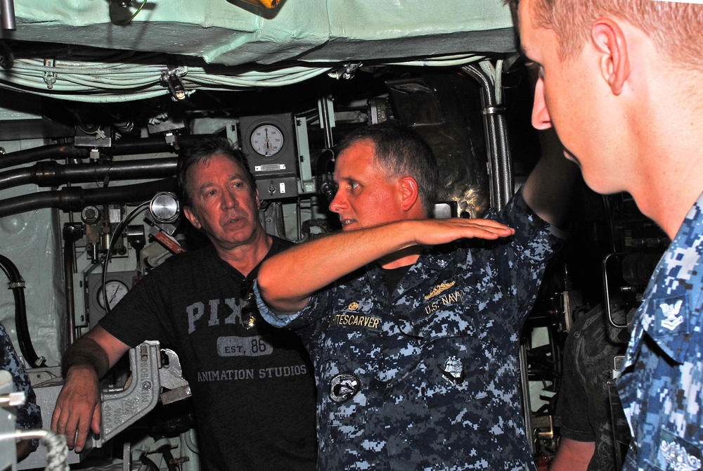 Tim Allen Takes a Tour of Ships Aboard NAVSTA Norfolk