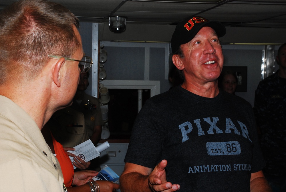 Tim Allen Takes a Tour of Ships Aboard NAVSTA Norfolk