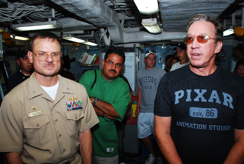 Tim Allen Takes a Tour of Ships Aboard NAVSTA Norfolk