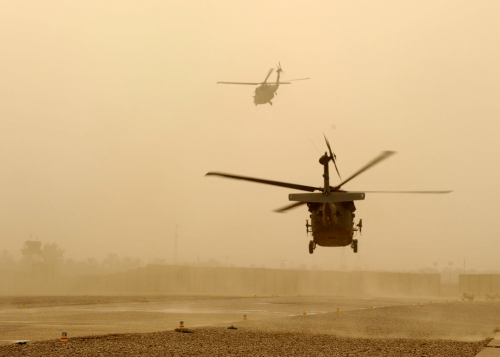 UH-60 Black Hawk at FOB Warhorse