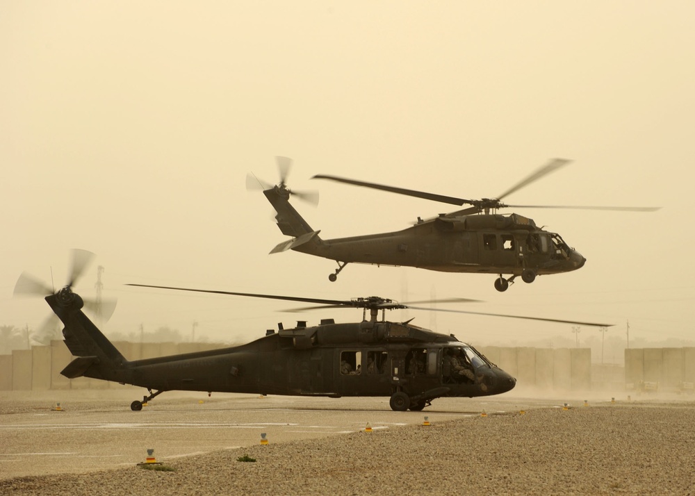 UH-60 Black Hawk at FOB Warhorse