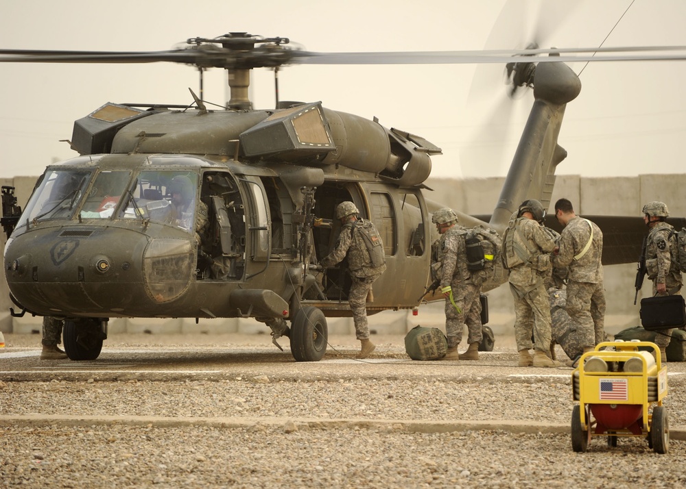 UH-60 Black Hawk at FOB Warhorse