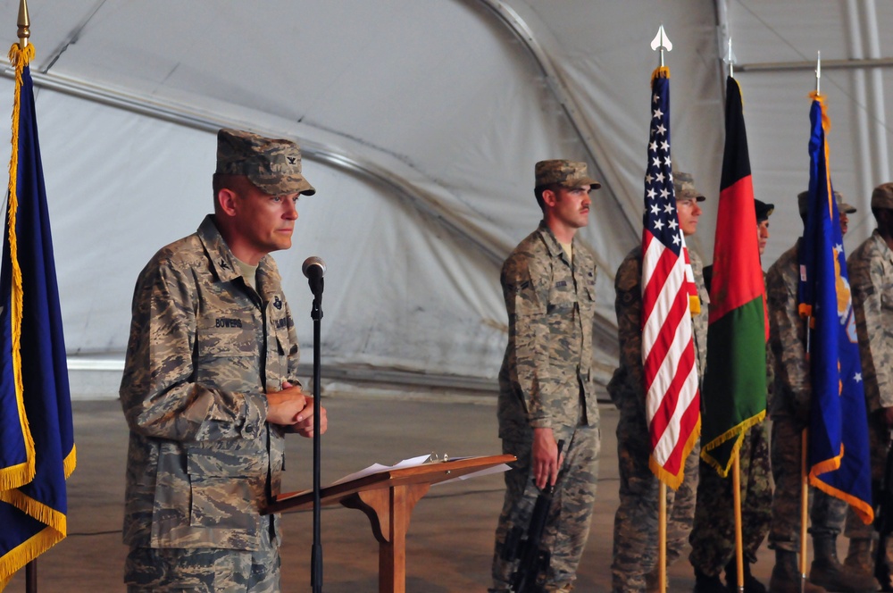 U.S. Air Force 838th Air Epeditionary Wing change of command in Shindand, Afghanistan