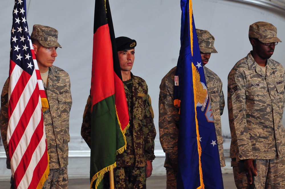 U.S. Air Force 838th Air Epeditionary Wing change of command in Shindand, Afghanistan