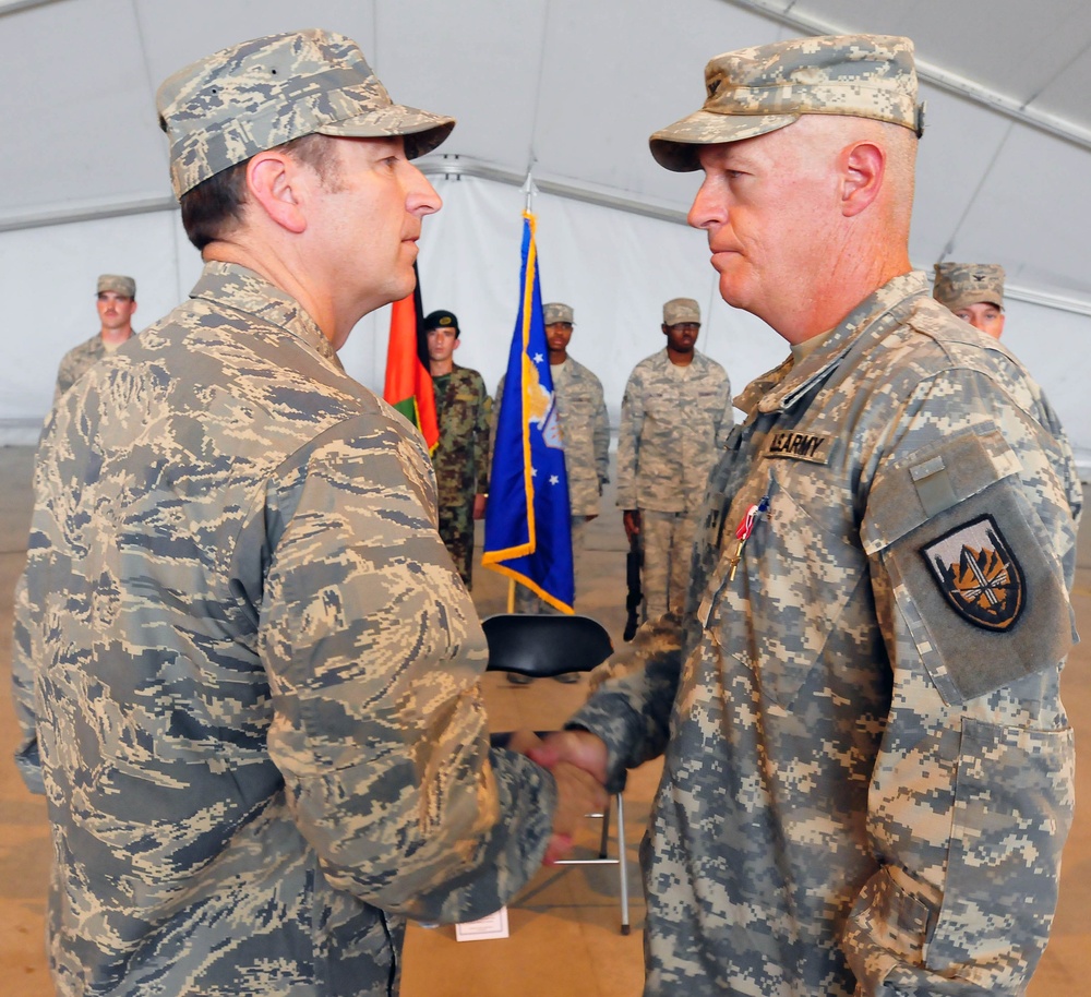 U.S. Air Force 838th Air Epeditionary Wing change of command in Shindand, Afghanistan