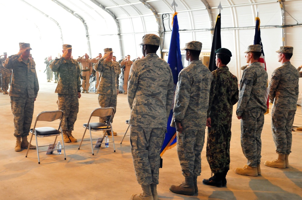 U.S. Air Force 838th Air Epeditionary Wing change of command in Shindand, Afghanistan