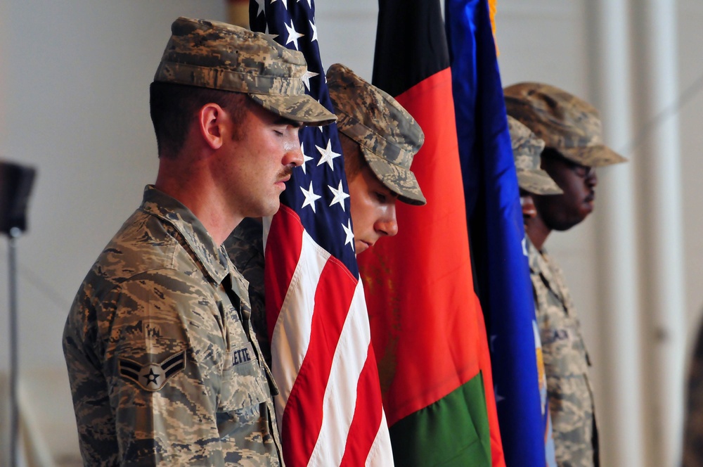 U.S. Air Force 838th Air Epeditionary Wing change of command in Shindand, Afghanistan