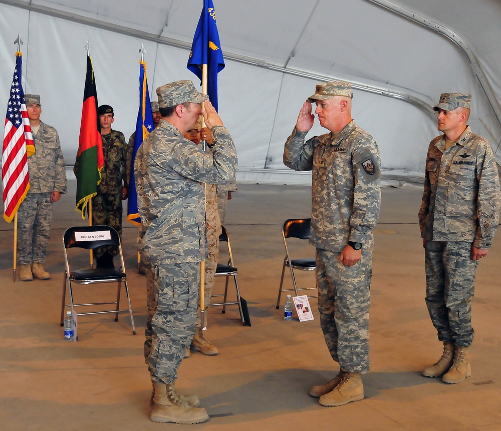 U.S. Air Force 838th Air Epeditionary Wing change of command in Shindand, Afghanistan