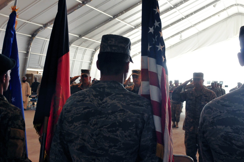 U.S. Air Force 838th Air Epeditionary Wing change of command in Shindand, Afghanistan