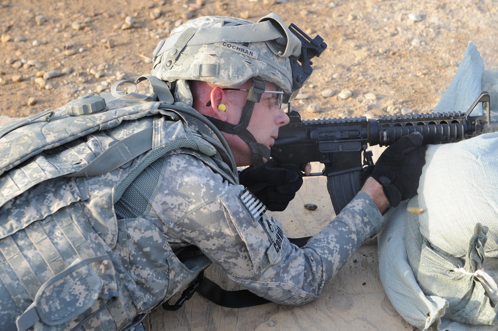 1st Advise and Assist Brigade conduct weapons qualification