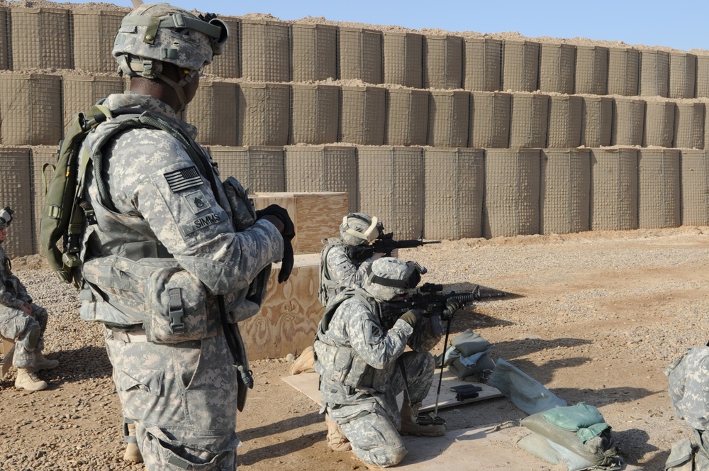 1st Advise and Assist Brigade conduct weapons qualification