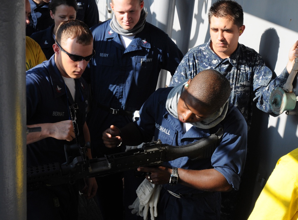 gun shoot Aboard USS Wasp