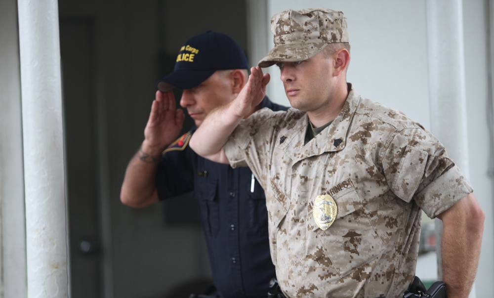 PMO Gate Sentries Protect Marines