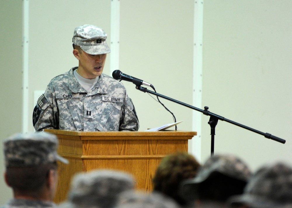 FOB Warhorse Transfer Ceremony