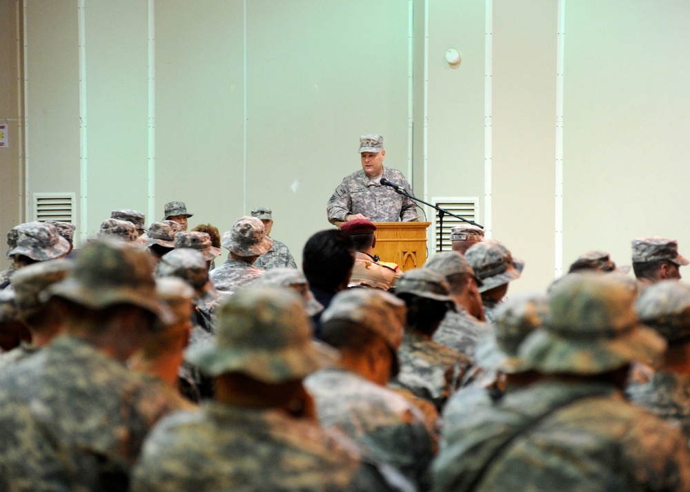 FOB Warhorse Transfer Ceremony