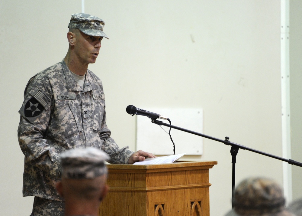 FOB Warhorse Transfer Ceremony