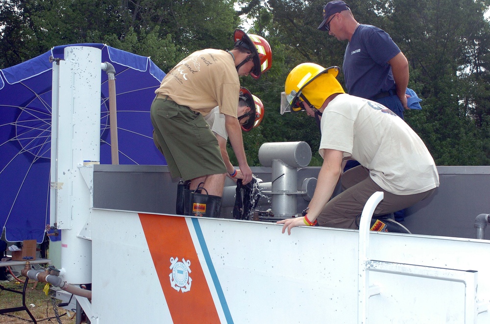 Dedicated Coasties Help at National Scout Jamboree