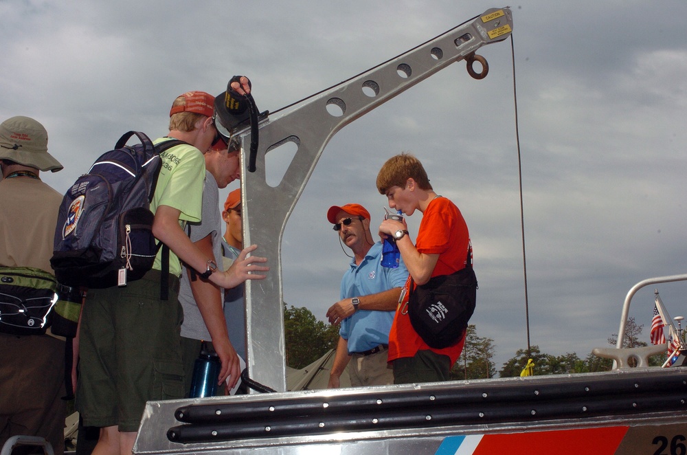 Dedicated Coasties Help at National Scout Jamboree