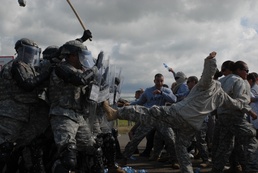 Kosovo Police and KFOR Soldiers Train Together in Riot Control Techniques