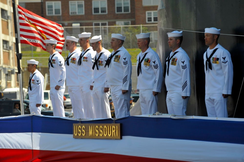 USS Missouri commissioning ceremony