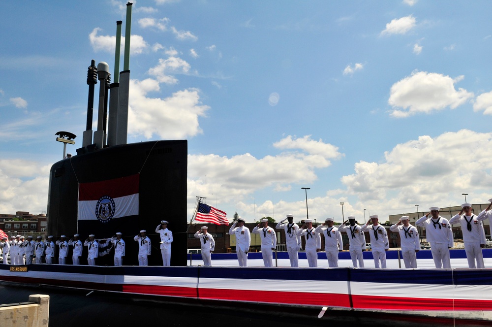 USS Missouri commissioning ceremony