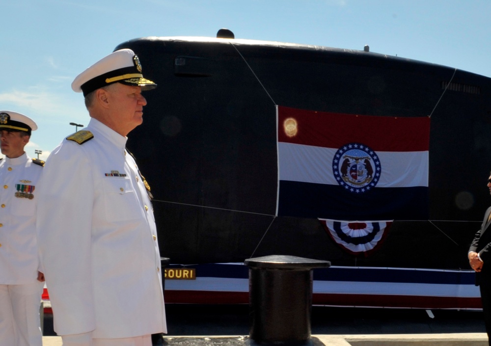 USS Missouri commissioning ceremony