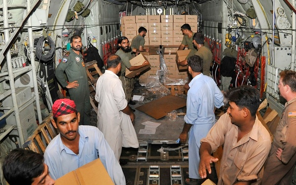 The 455th AEW delivers Humanitarian Assistance to Pakistan
