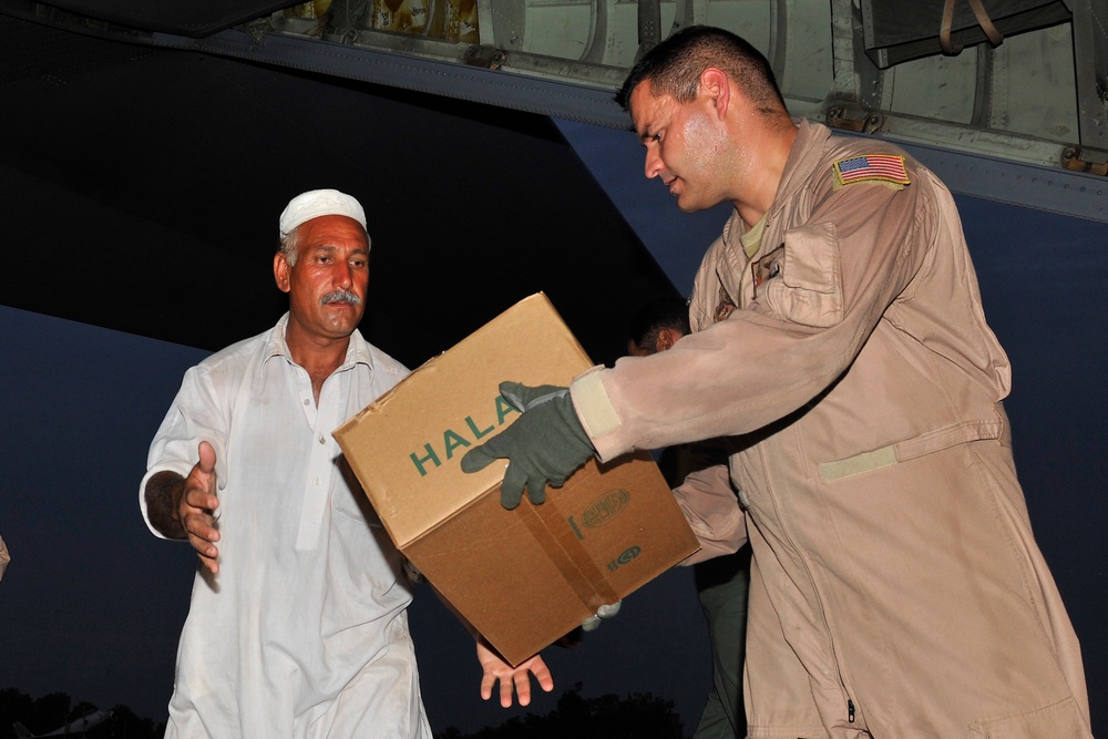 The 455th AEW delivers Humanitarian Assistance to Pakistan