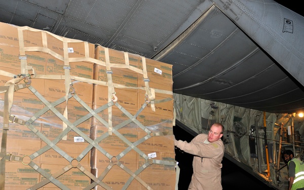 The 455th AEW delivers first international relief in response to Pakistan flooding