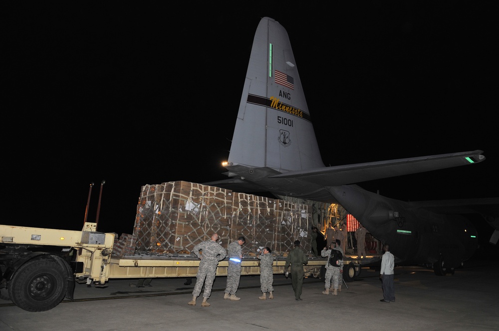 The 455th AEW delivers first international relief in response to Pakistan flooding